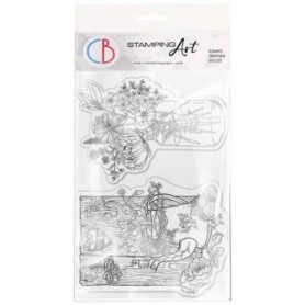 Stamping Art Set Sellos 4x6 pulgadas Fraises et fleurs savages