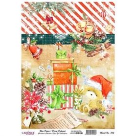 Papel de Arroz Cadence Osito Navidad 30x41cm