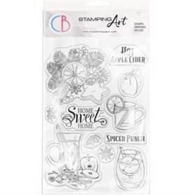 Hot Apple Cider Stamping Art Set Sellos 6x8 pulgadas