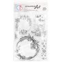 Wreaths & Mulled Wine Stamping Art Set Sellos 6x8 pulgadas