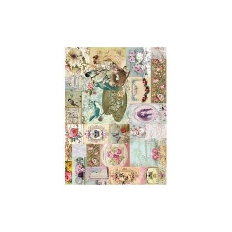 Papel de Arroz Cadence Etiquetas Shabby 30x41 cm