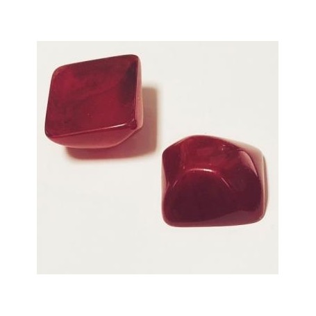 Piedra Roja Cuadrada 23mm