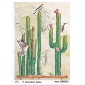 Papel de Arroz A4 Rice Paper A4 Saguaros 21x29,7 cm