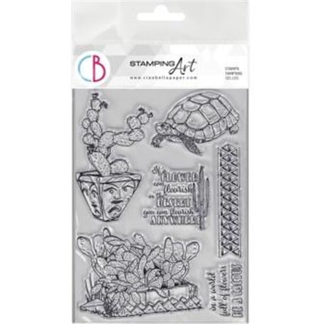 Sello Stamping Art Set Garden In The Desert 4x6 pulgadas