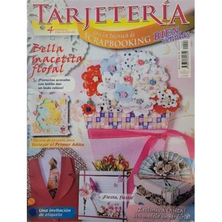 Revista Bienvenidas tarjetería sacrapbooking bella maceta floral