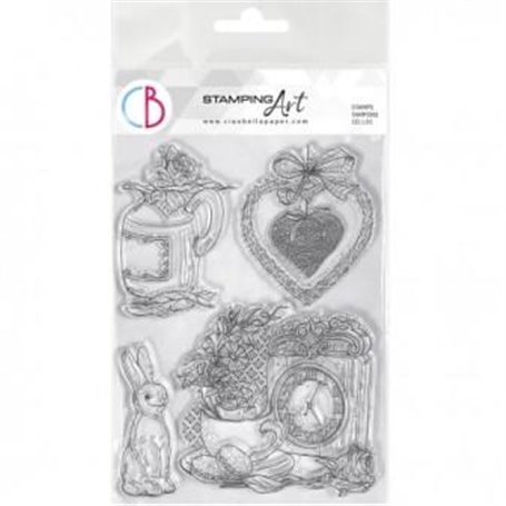 Set Sello Stamping Art Spring Time 8x6 pulgadas