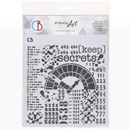 Texture Stencil Keep Secrets 20x20cm