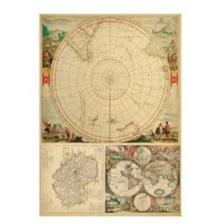 Papel de Arroz Cadence A3 Mapas Vintage