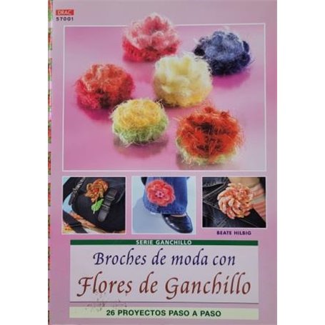 Broches con flores de ganchillo