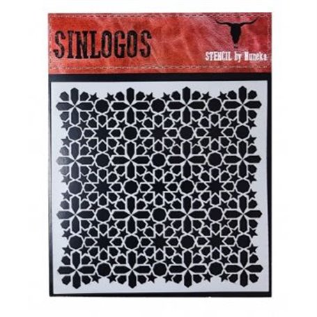 Stencil SINLOGOS by Nuneka Flores Caladas 30x30cm