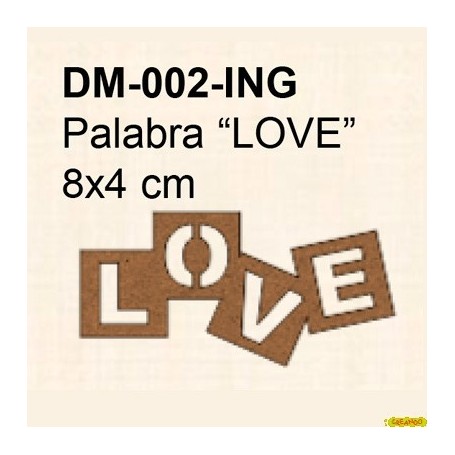 Palabra Madera LOVE 8x4cm