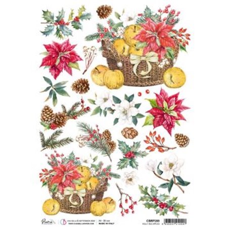 Papel de Arroz A4 Piuma Holly and Apples