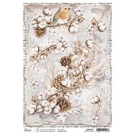 Papel de Arroz A4 Piuma Cotton Flowers