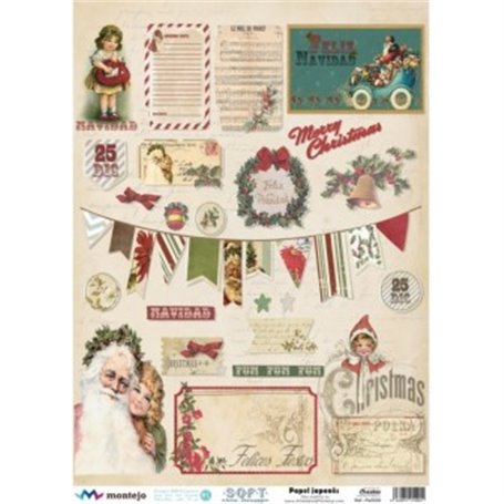 Papel de Arroz Japonés Soft Navidad SPA5030 30x41cm