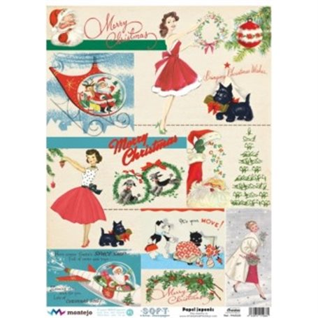 Papel de Arroz Japonés Soft Navidad SPA5026 30x41cm