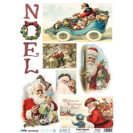Papel de Arroz Japonés Soft Navidad SPA5024 30x41cm
