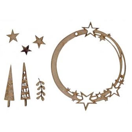 Aro DM estrellas 13x16cm