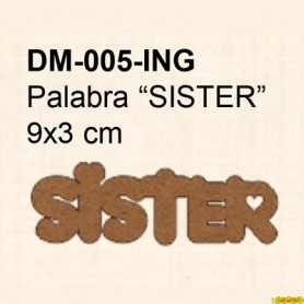 PALABRA SISTER 9x3CM