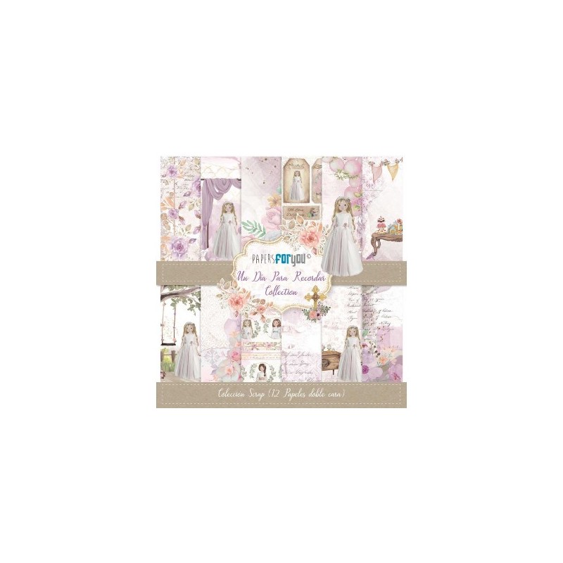Blocco Carta Scrapbooking Papers For You – Un Día Para Recordar Niña, 6x12", 180g, 14 Fogli, Senza Acidi