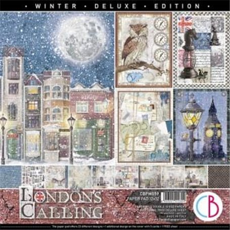 Coleccion London's Calling  Pad 12x12" 12 Und. +1 Free Deluxe