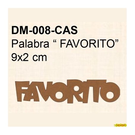 PALABRA FAVORITO 9x2CM