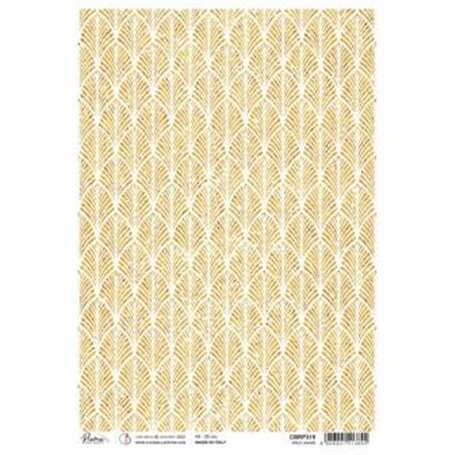 Papel de Arroz A4 Piuma Gold Leaves