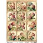 Papel de Arroz Japonés Soft FLORES VINTAGE 4 30x41cm