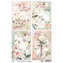 Papel de Arroz A4 Piumac Blooming cards 21x29,7 cm