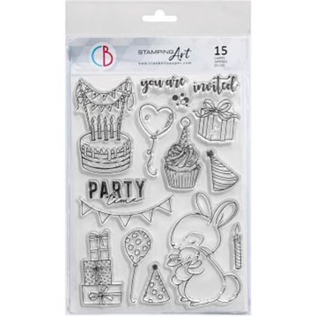 Set Sello Stamping  It’s Party Time 8x6 pulgadas