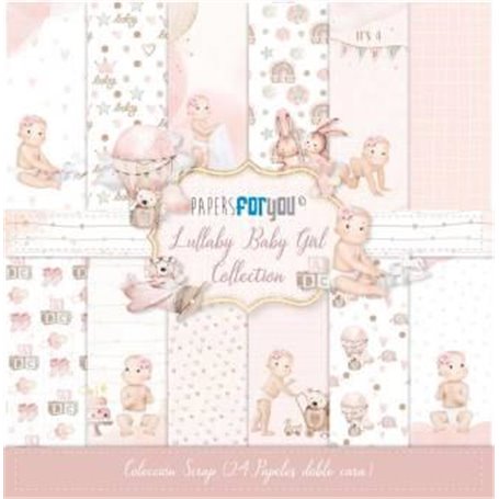 Colección 12 Pap Scrap 20x20 "Lullababy Baby Girl"