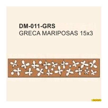 GRECA MARIPOSAS 15x3CM