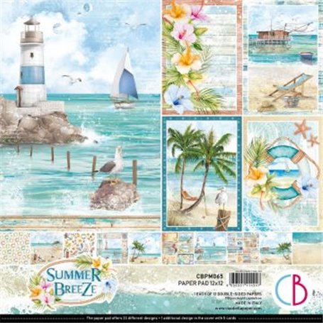 Colección Ciao Bella Summer Breeze  Paper Pad 12x12 12 papeles