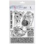 Set Sello Stamping Cats Playing 8x6 pulgadas