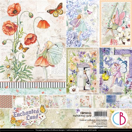 Colección Ciao Bella Enchanted Land  Paper Pad 12x12 12 papeles