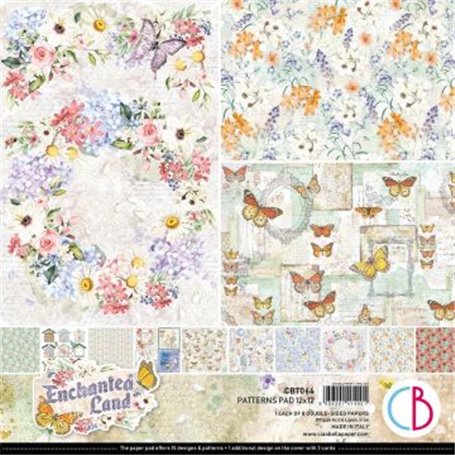 Colección Ciao Bella Enchanted Land  Patterns Pad 12x12 8 papeles