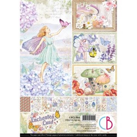 Colección Ciao Bella Enchanted Land  Creative Pad A4 9 papeles de 21x29,7 cm