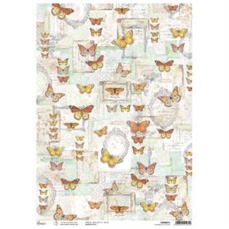 Papel de Arroz Piuma Butterflies In The Air A3 