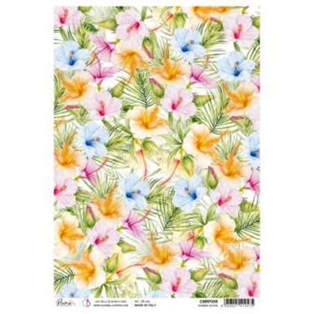 Papel de Arroz A4  Piuma Summer Bloom 21x29,7 cm