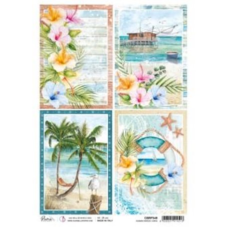 Papel de Arroz A4 Piuma Summer Breeze Cards 21x29,7 cm