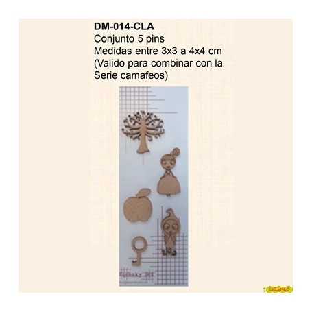 CONJUNTO  SILUETAS 5 PINS BLANCANIEVES 3X3CM 4X4CM