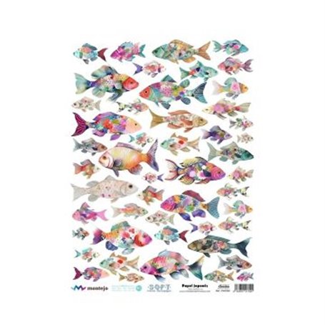 Papel de Arroz Japonés Soft PECES 1 30x41cm