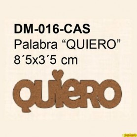 PALABRA QUIERO 8´5x3´5CM