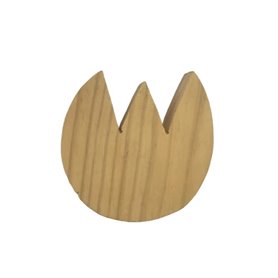 Pomo Tulipán Madera Lacado 3 x2,5 cm