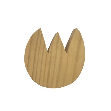 Pomo Tulipán Madera Lacado 3 x2,5 cm