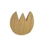 Pomo Tulipán Madera Lacado 3 x2,5 cm