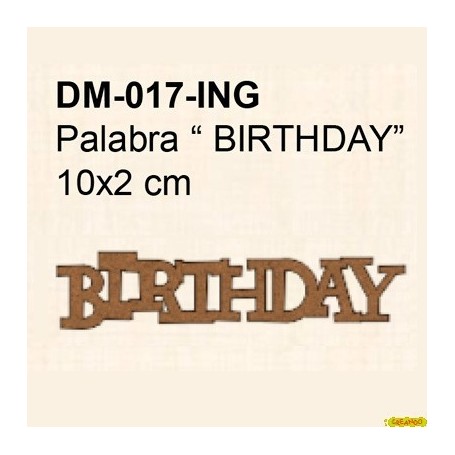 PALABRA BIRTHDAY 10x2CM