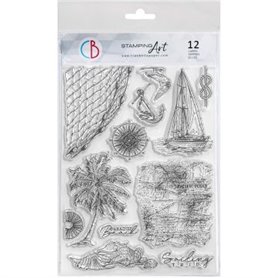 Set Sello Stamping Sailing trip 8x6 pulgadas