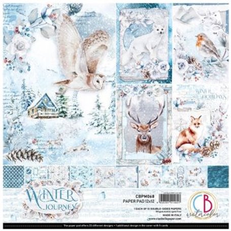 Colección Ciao Bella Winter Journey Paper Pad 12x12 12 papeles