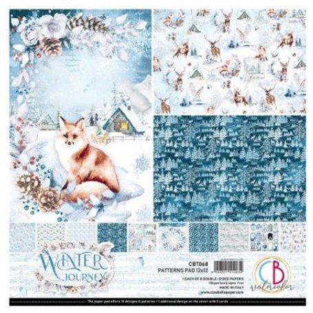 Colección Ciao Bella Winter Journey Patterns Pad 12x12"