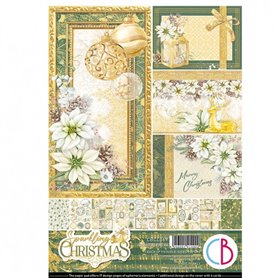 Colección Ciao Bella Sparkling Christmas Creative Pad A4 (9 papeles de 21x29,7 cm) 